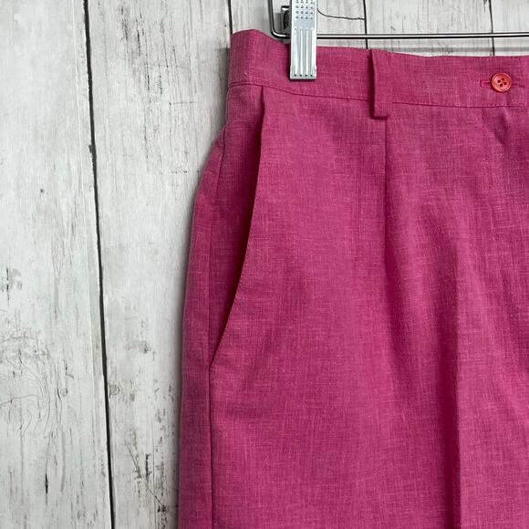 Vintage David Smith Pink Super High Rise Preppy Basic Bright Casual 8" Shorts 8 - Picture 4 of 11